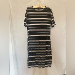 Shein Large Black and White Striped TShirt Dress